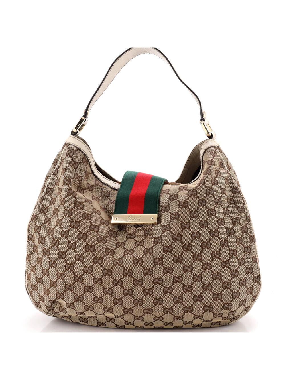 Gucci New Ladies Web Hobo Gg Canvas #340820G12B